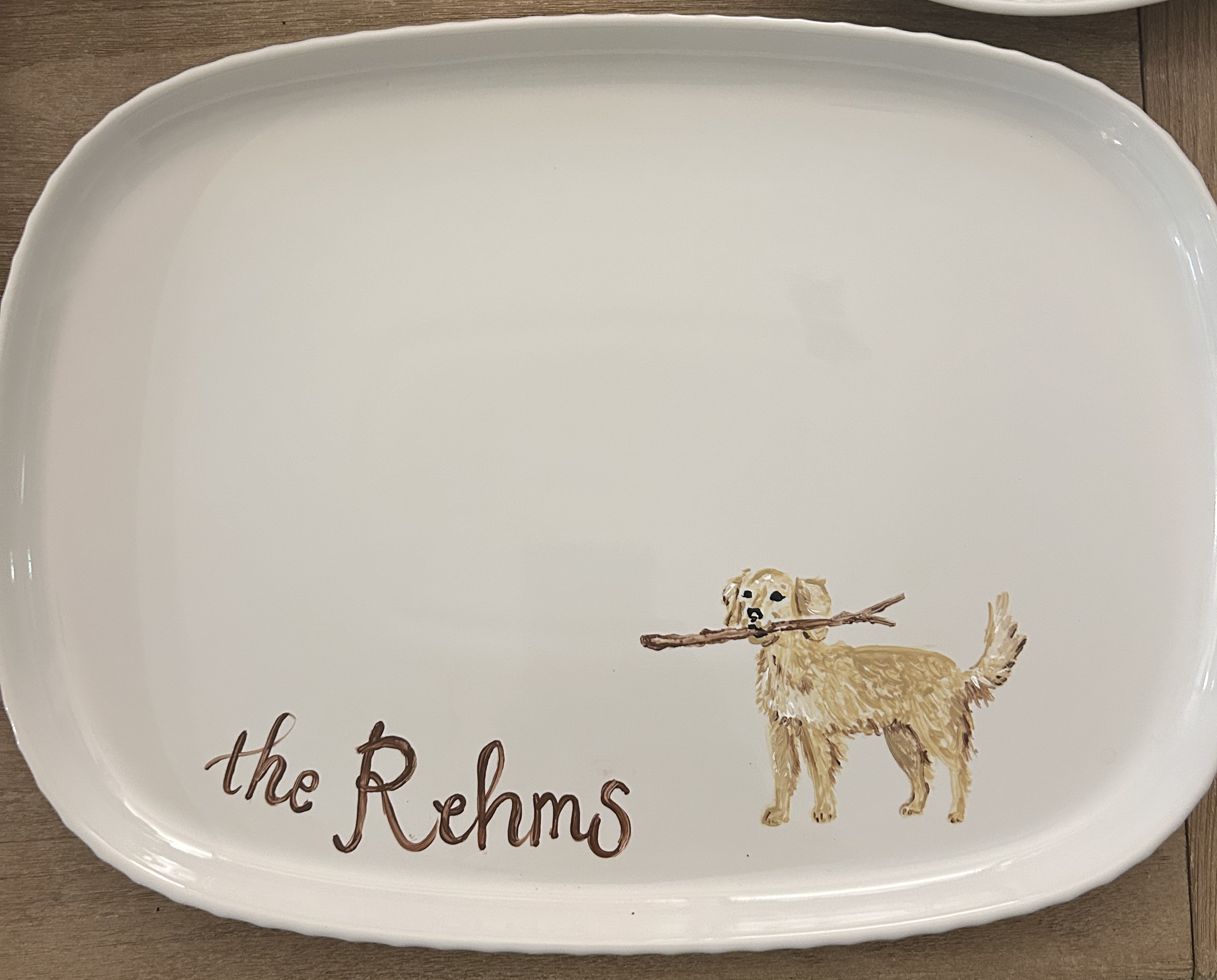 Hand-painted ceramic plate, third