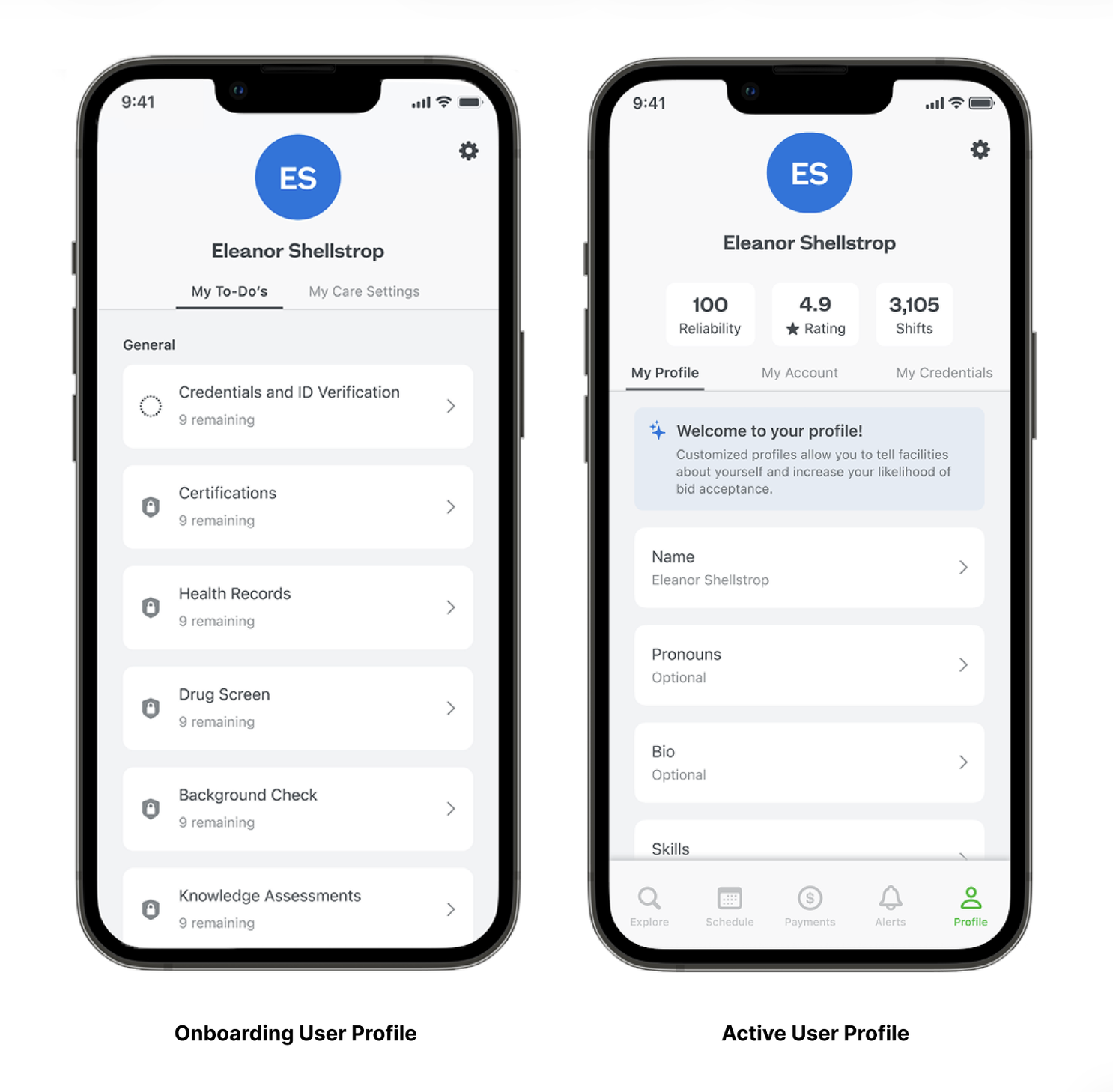 Hero visual of the ShiftKey profile redesign