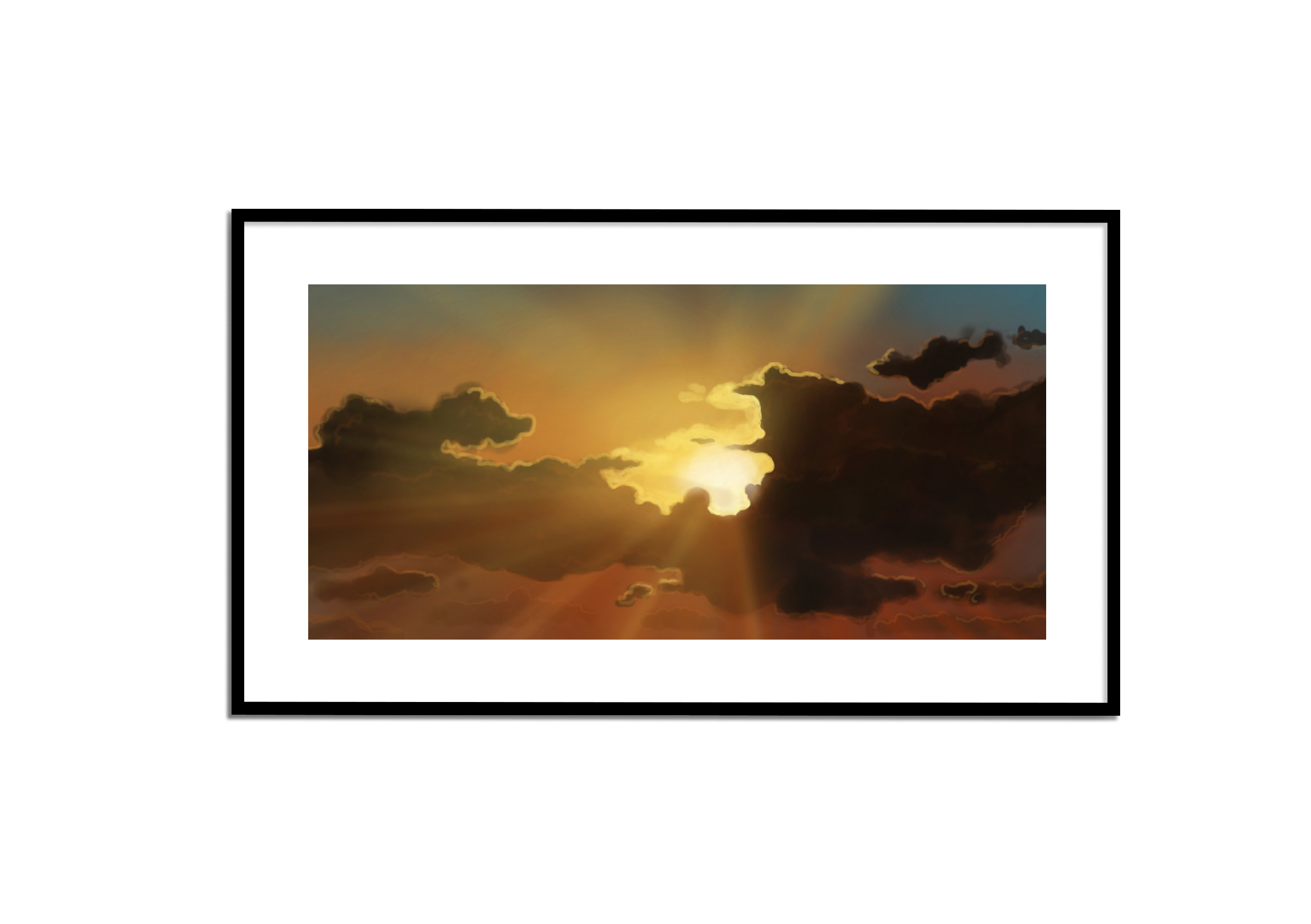 Digital art piece featuring the sun